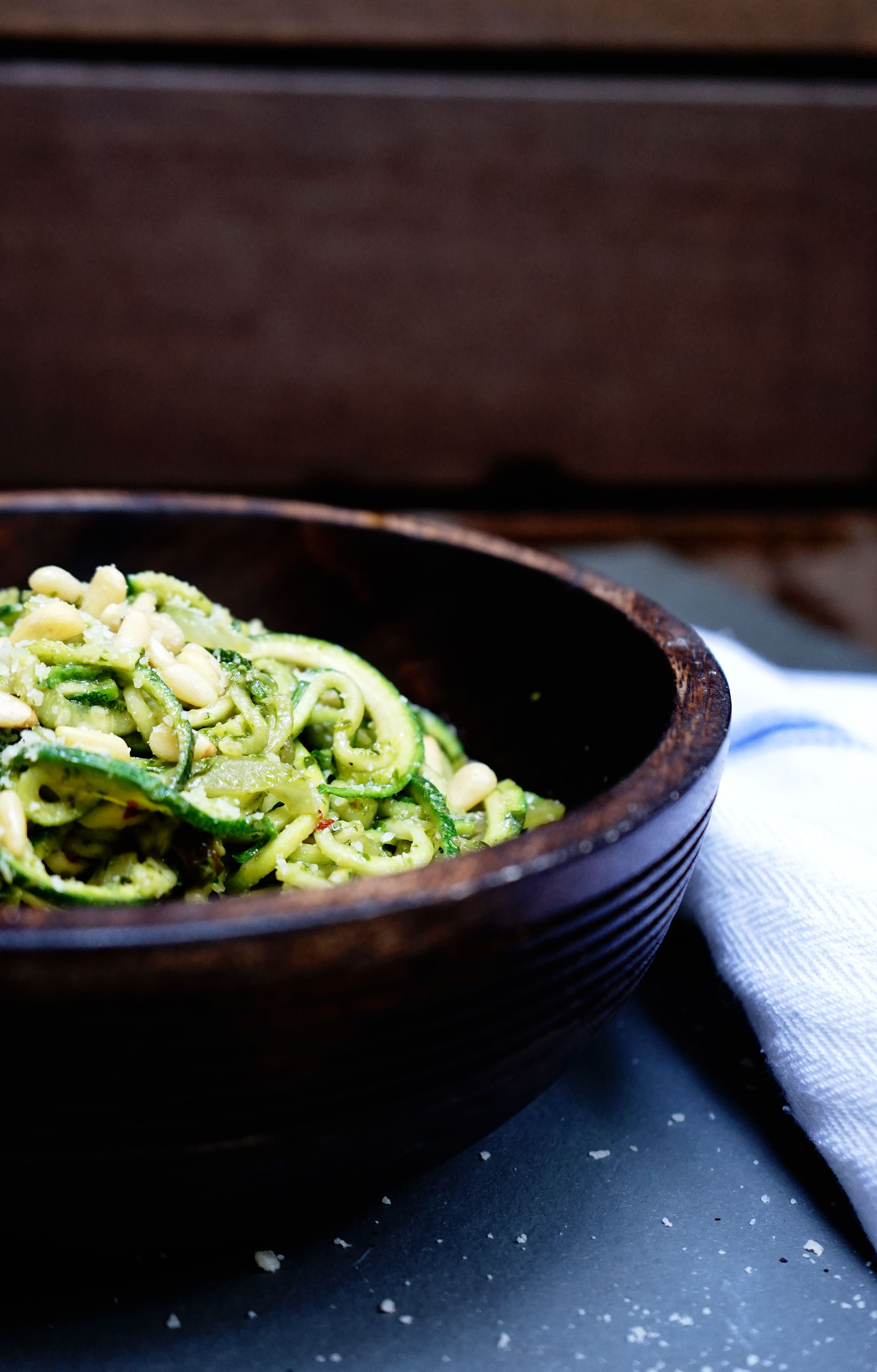 One Pot Zesty Pesto Zoodles