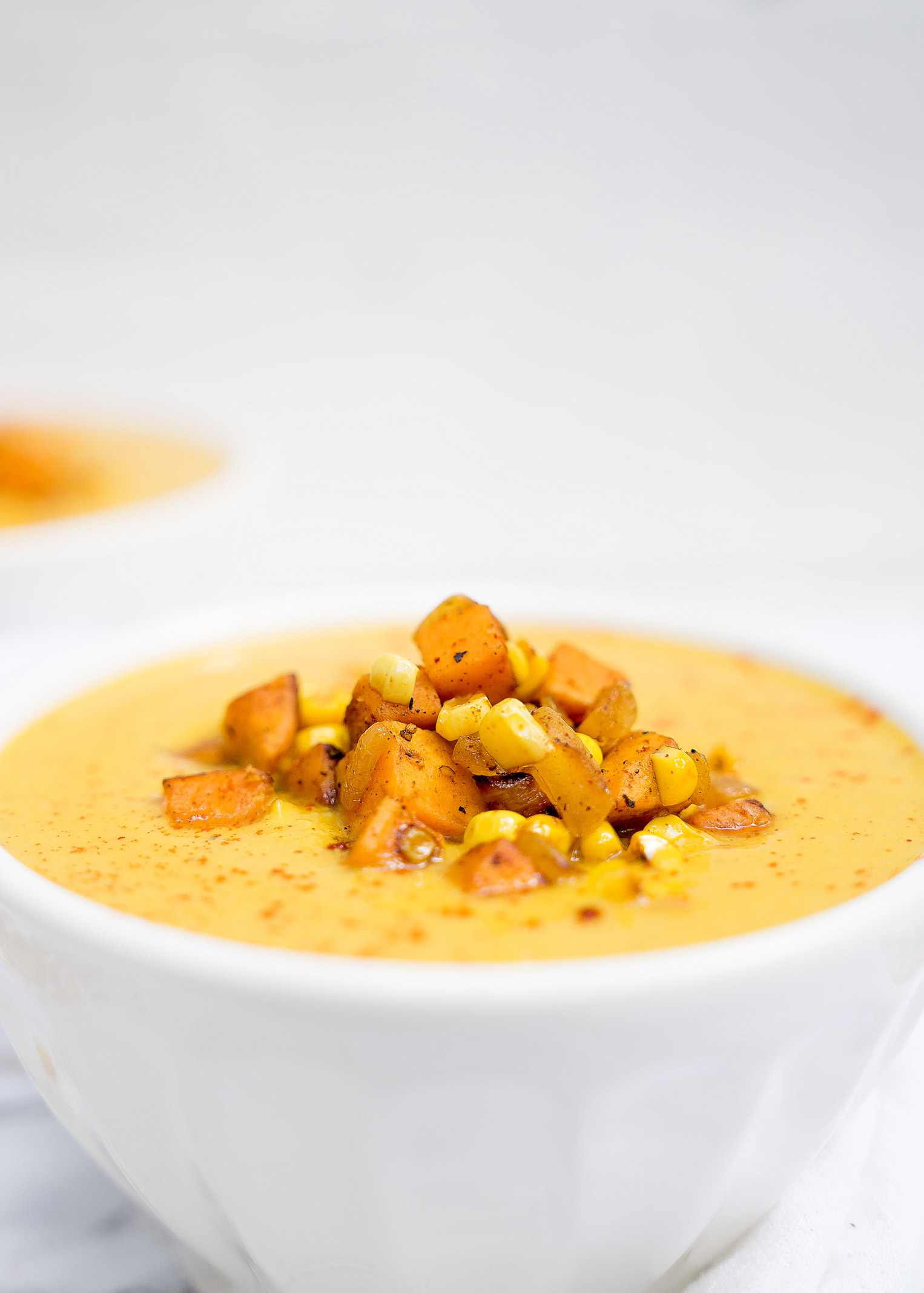 Curried Corn & Sweet Potato Soup