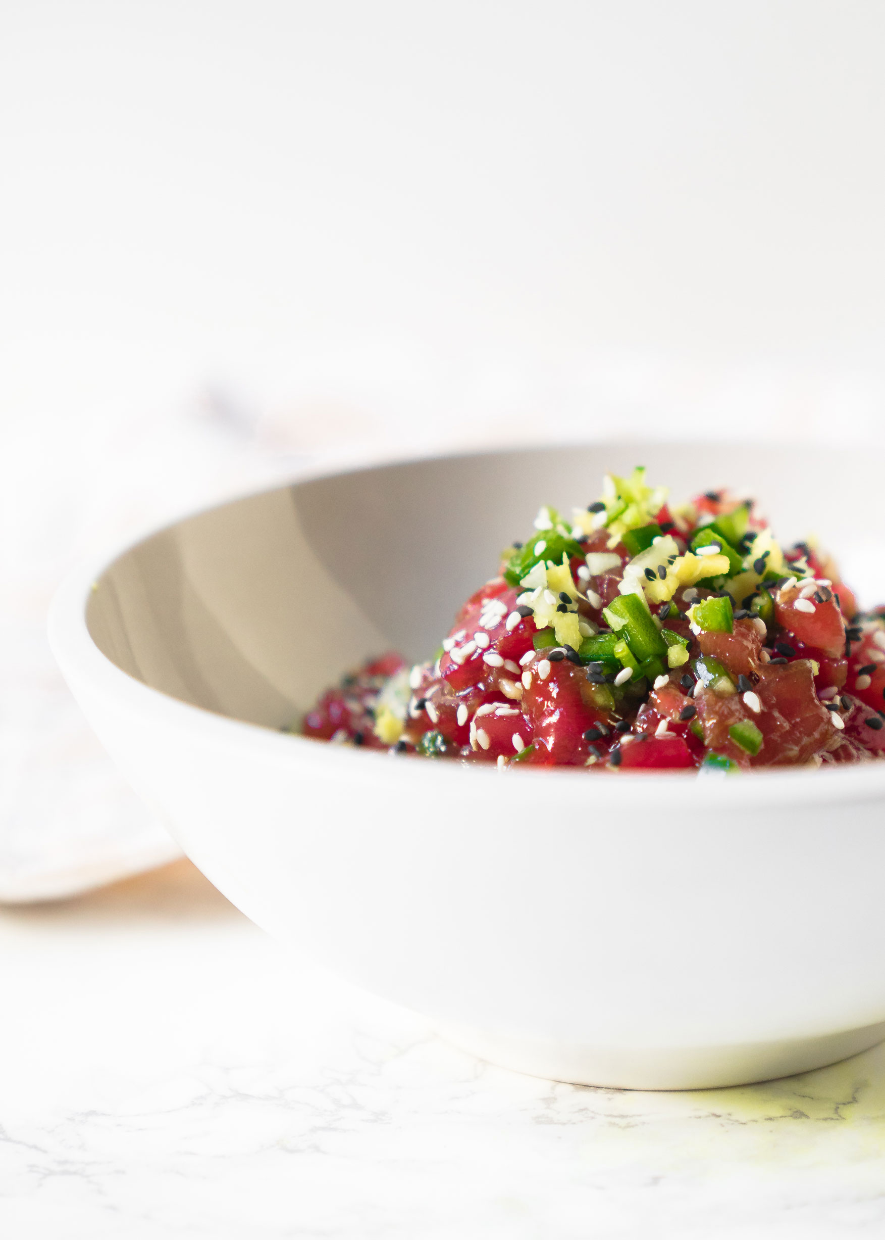 Tuna Tartare Poke Bowls with Wasabi Lime Avocado