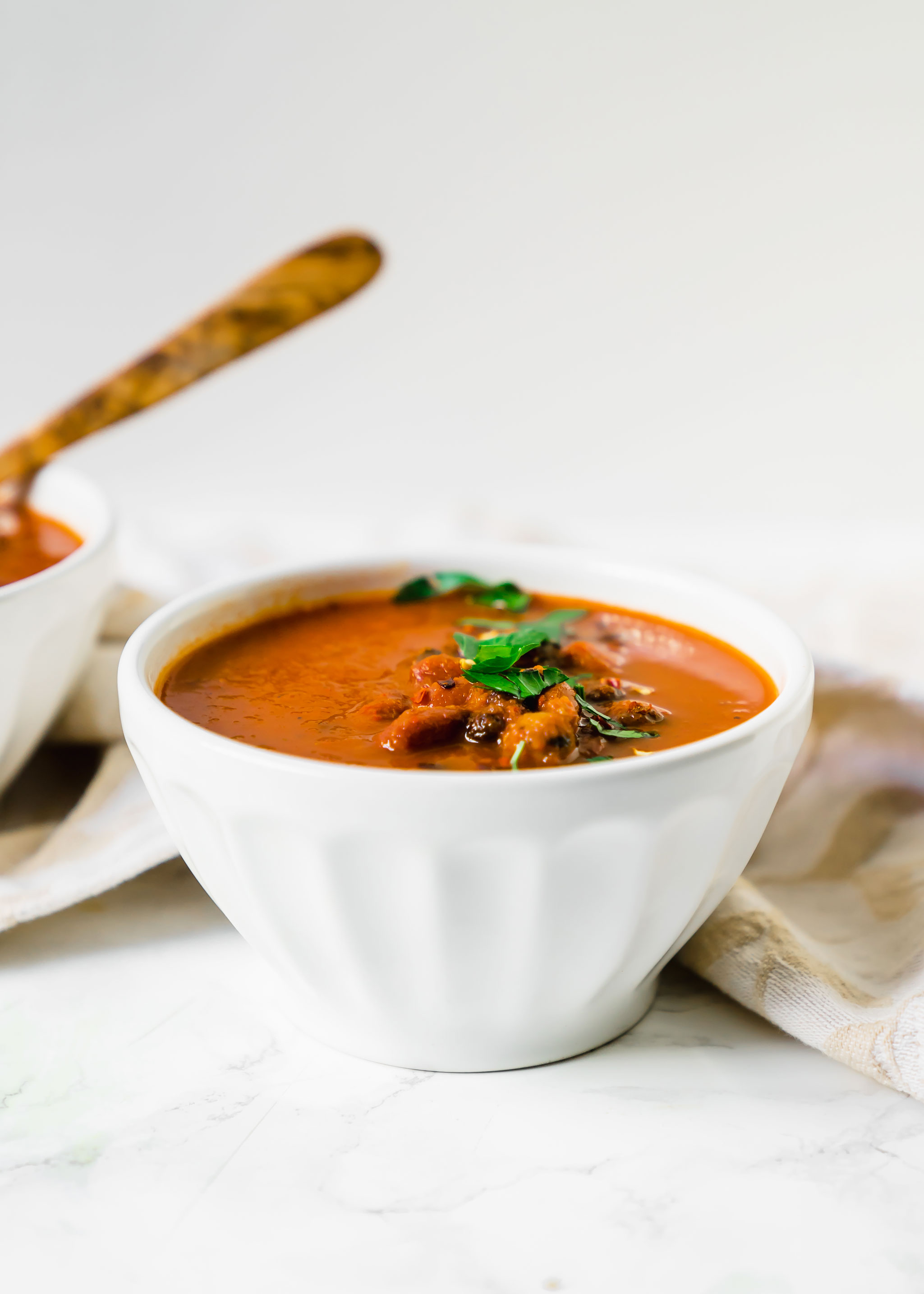 Roasted Red Pepper & Black Bean Soup