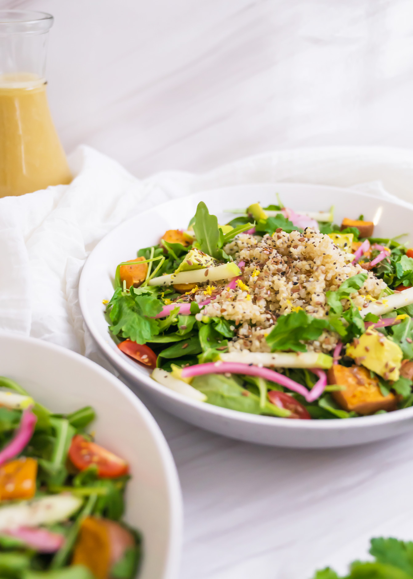 Quinoa Salad with Spinach & Arugula